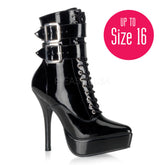 Devious,DEVIOUS INDULGE-1026 Black Pat Ankle Boots - Shoecup.com